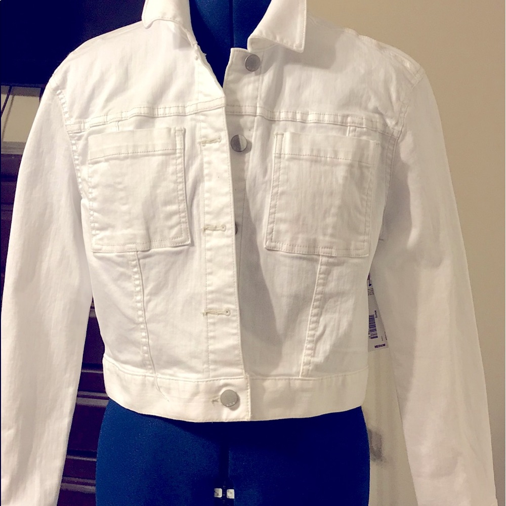 NWT A.N.A. White Denim Jacket